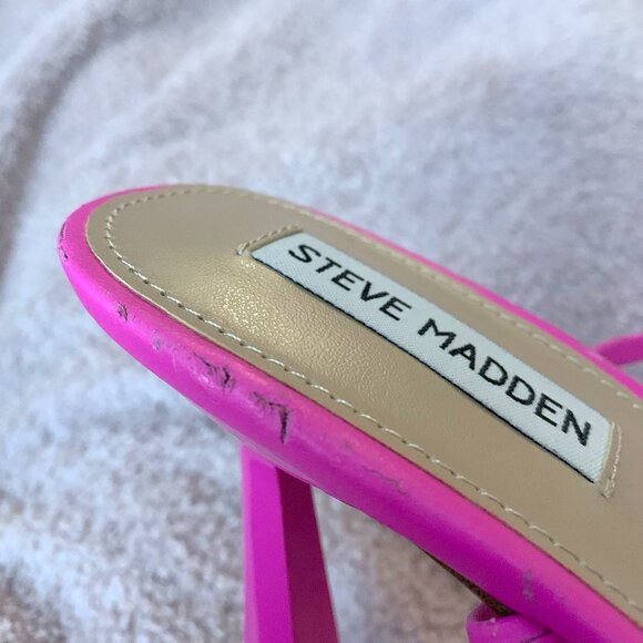 Steve Madden Women's "Zarya" Pink Strappy Flared-Heel Dress Sandals Size: 9 - Picture 2 of 2